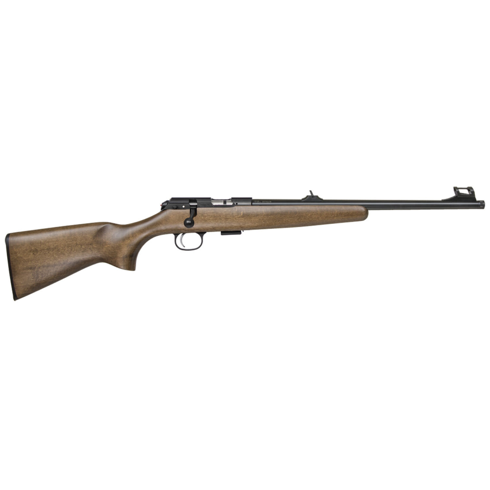CZ-USA CZ 457 Scout 22 LR Caliber with 1rd Capacity, 16" Barrel, Black Nitride Metal Finish & Fixed American-Style Beechwood Stock Right Hand (Full Size)