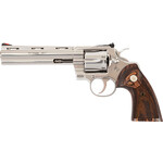 Colt Colt Mfg Python 38 Special/357 Mag 6 Shot 6" Stainless Vent Recessed Target/Vent Rib Barrel, Cylinder & Frame, Walnut w/Colt Medallion Grip