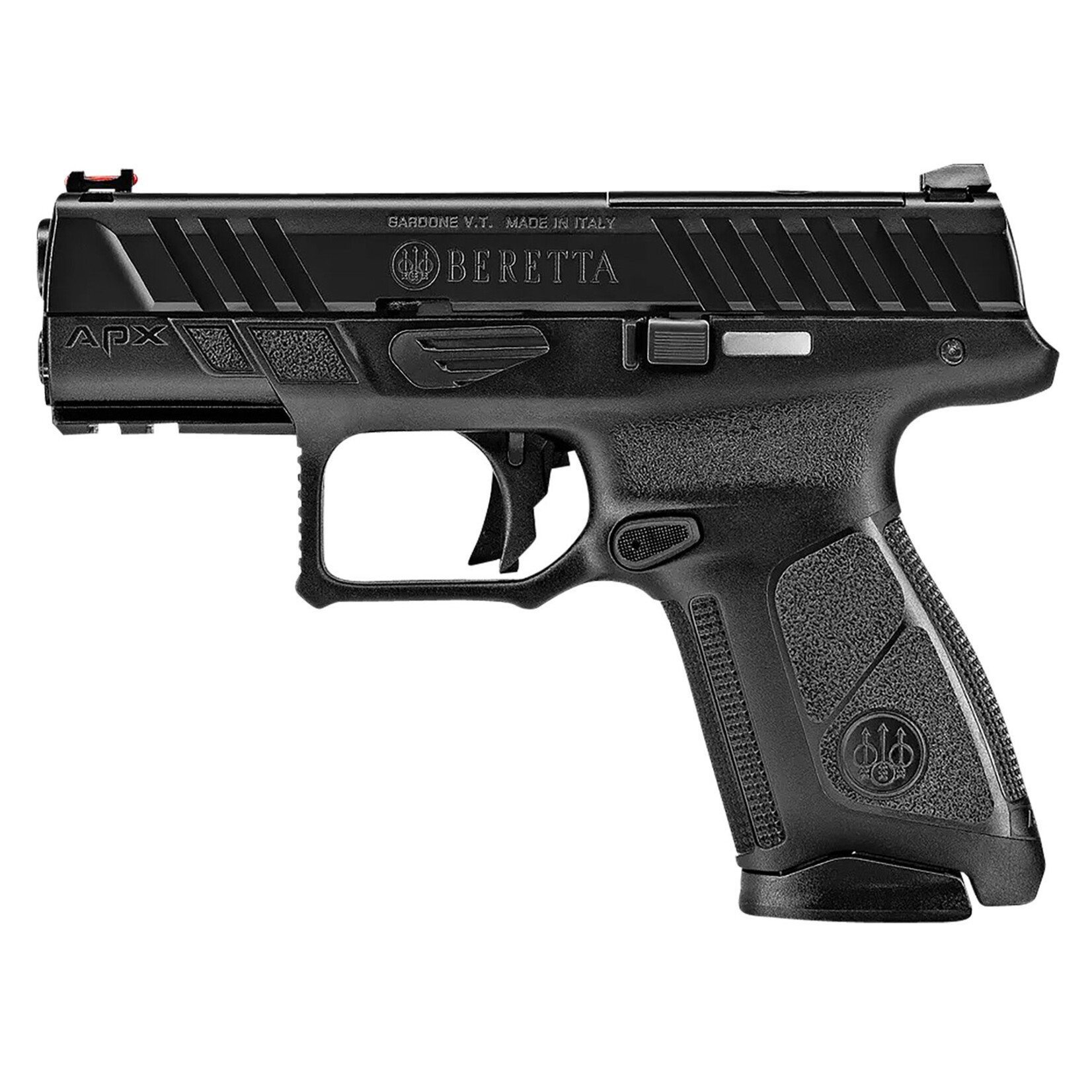 Beretta Beretta USA APX A1 Compact 9mm Luger 15+1 3.70" Black Barrel, Black Optic Ready/Serrated Slide, Black Polymer Frame w/Extended Stippling, Black Interchangeable Backstrap Grip, Ambidextrous