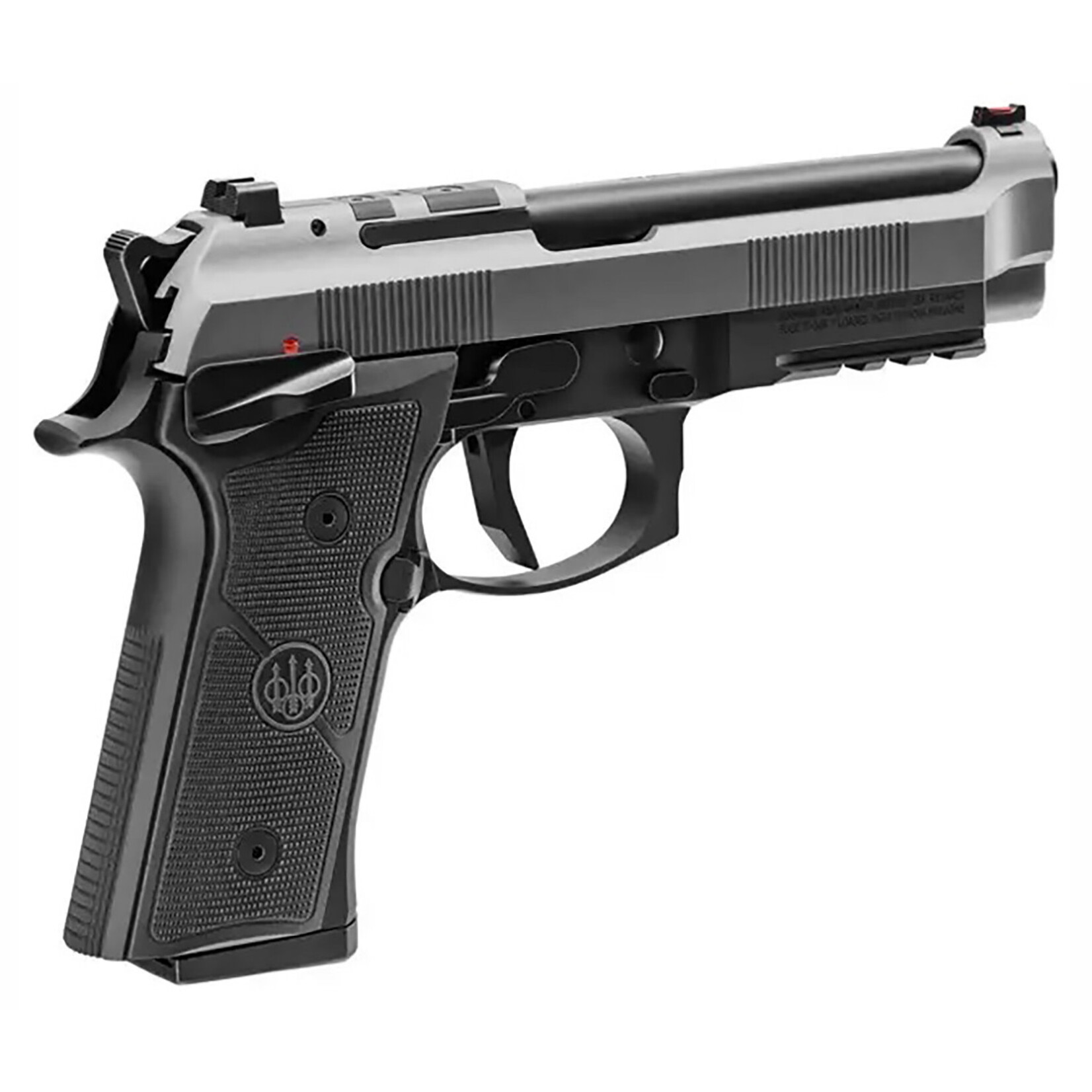 Beretta Beretta USA 92XI 9mm Luger 18+1 4.70" Black Combat Crown Barrel, Cerakote Stainless Optic Ready/Serrated Slide, Black Anodized Aluminum Frame w/Picatinny Rail & Beavertail, Black Polymer Grips