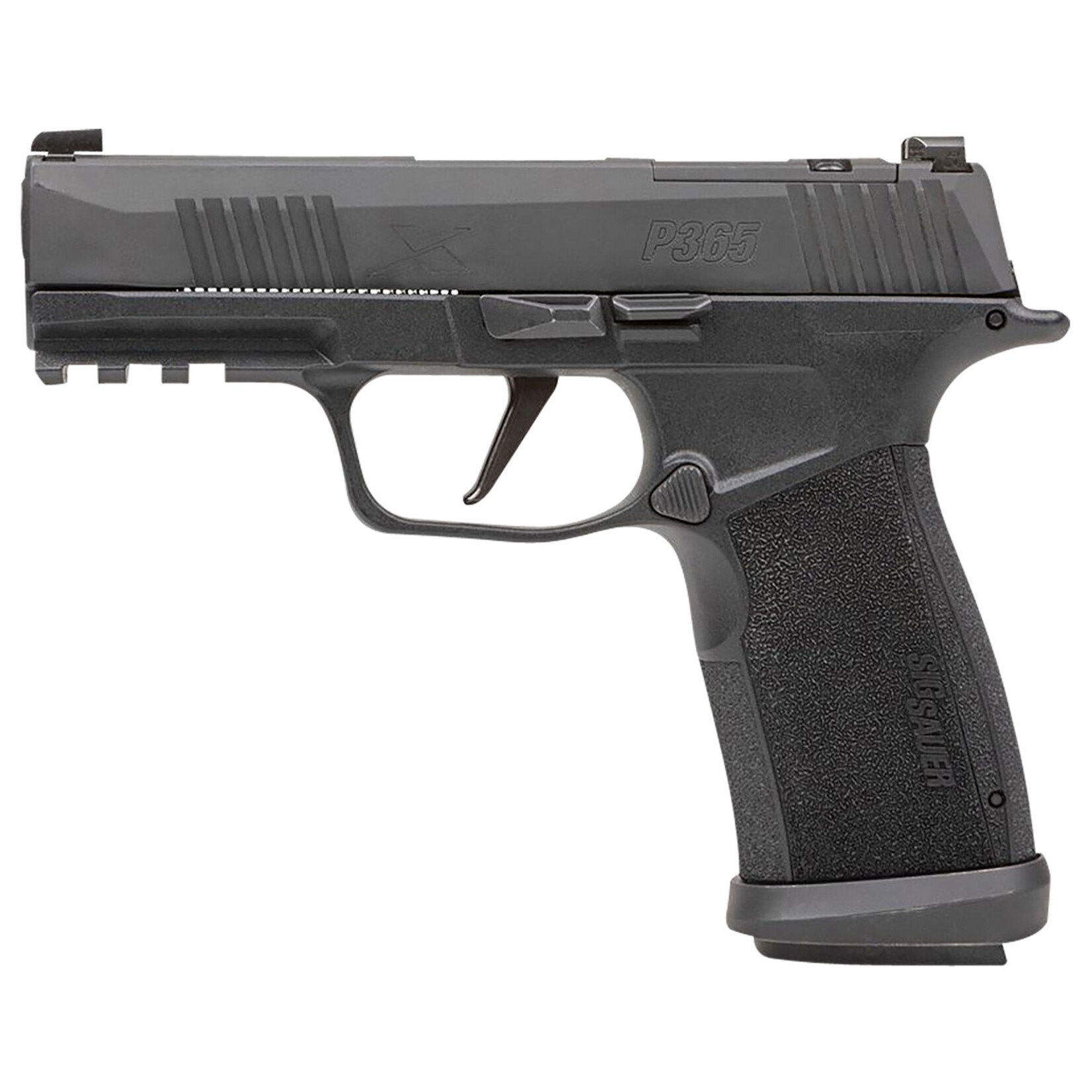 SIG SAUER Sig Sauer P365 X-Macro TACOPS Compact 9mm Luger 17+1 3.70" Black Barrel, Black Nitron Optic Ready/Serrated Slide, Black Polymer Frame w/Picatinny Rail, Black XMACRO Polymer Grips