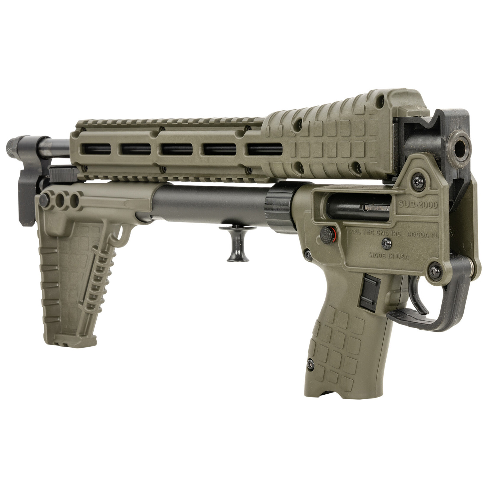 KEL-TEC Kel-Tec Sub-2000 9mm Luger 16.25" 15+1 OD Green OD Green Adjustable Stock OD Green Polymer Grip Right Hand compatible with Glock 19 Mag