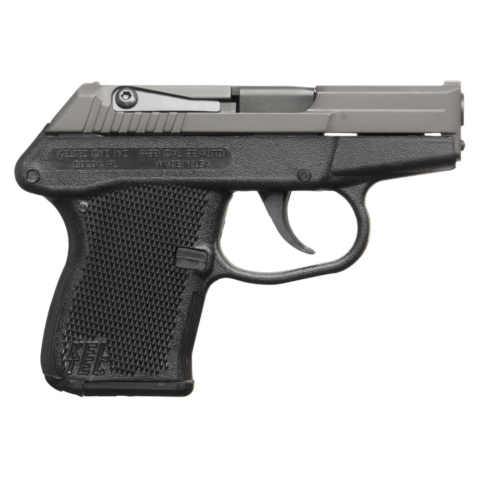 KEL-TEC Kel-Tec P-32 32 ACP Caliber with 2.68" Barrel, 7+1 Capacity, Blued Finish Aluminum Frame, Serrated Blued Steel Slide & Black Polymer Grip