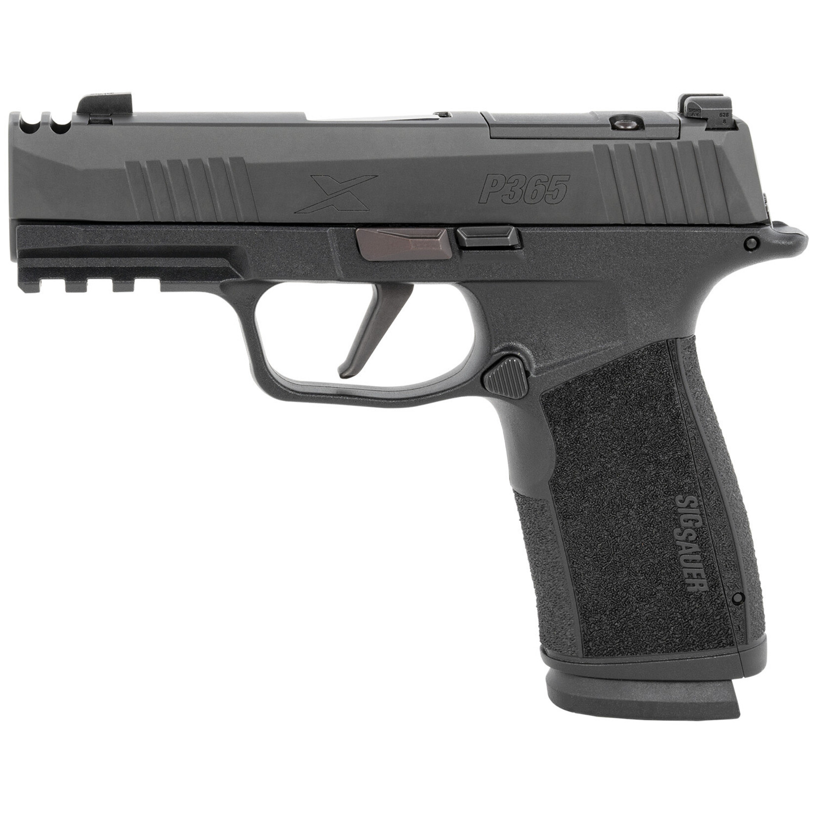SIG SAUER Sig Sauer P365 X-Macro 9mm Luger 3.10" 17+1, Black, Steel Slide with Optic Cuts & Integrated Compensator, XRAY Sights