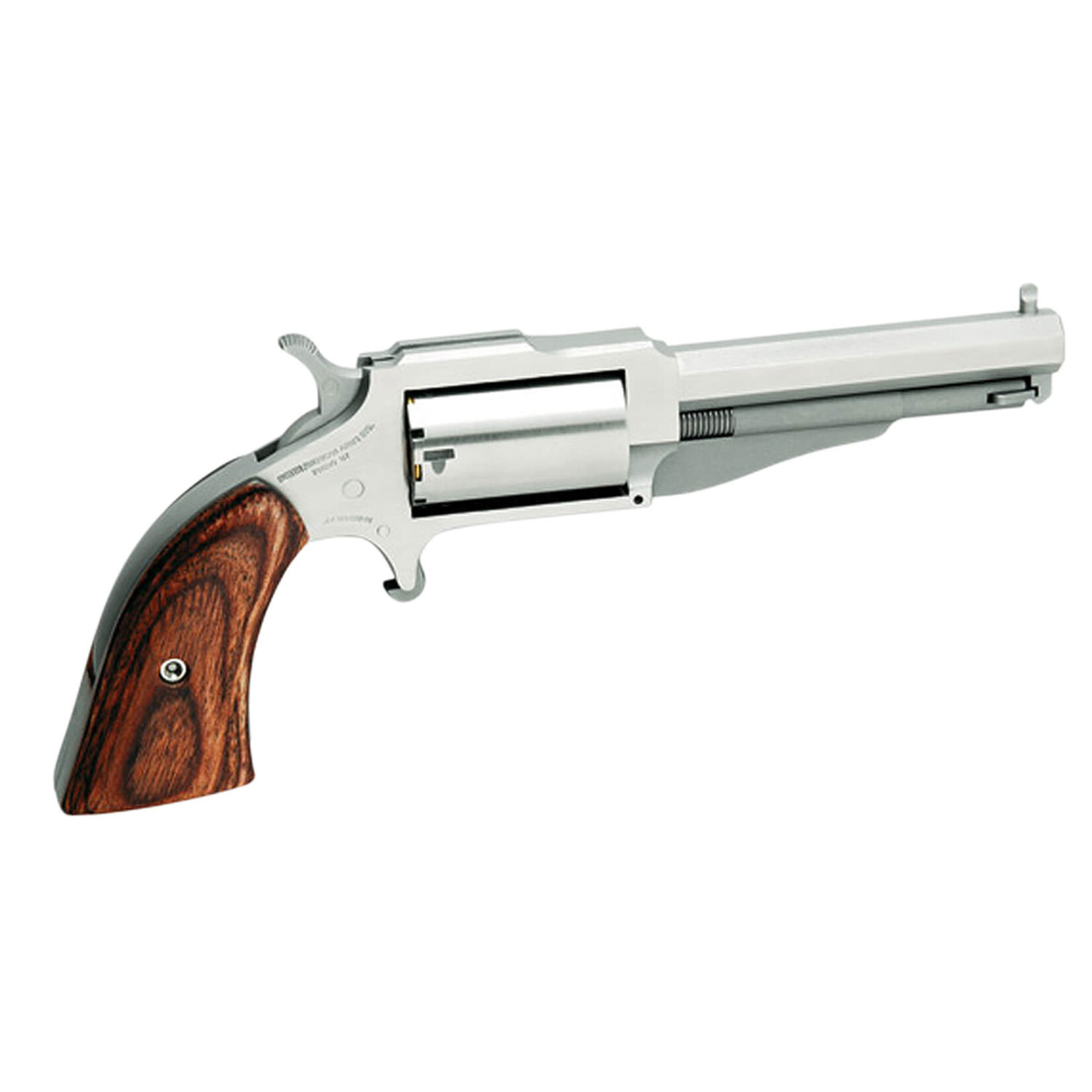 North American Arms North American Arms 1860 The Earl 22 WMR Caliber with 3" Barrel, 5rd Capacity Cylinder, Overall Stainless Steel Finish & Rosewood Boot Grip