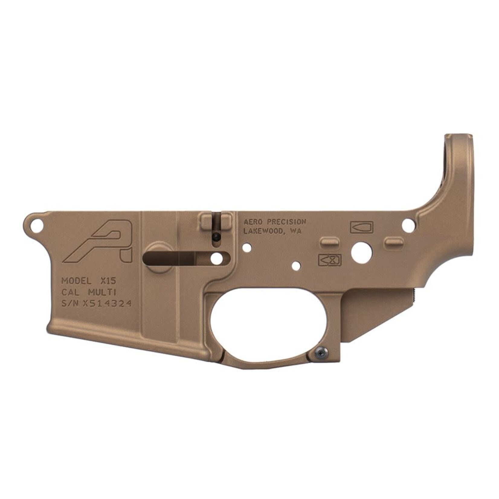 AERO PRECISION LLC Aero Precision AR15 Stripped Lower Receiver Gen 2 w/ Trigger Gaurd - Burnt Bronze Cerakote (C)
