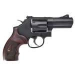 Smith & Wesson Smith & Wesson Model 19 Performance Center Carry Comp 357 Mag Or 38 S&W Spl +P 3" PowerPort Black Stainless Steel Barrel, Black Carbon Steel 6rd Cylinder & K-Frame, Finger Grooved Wood Grip