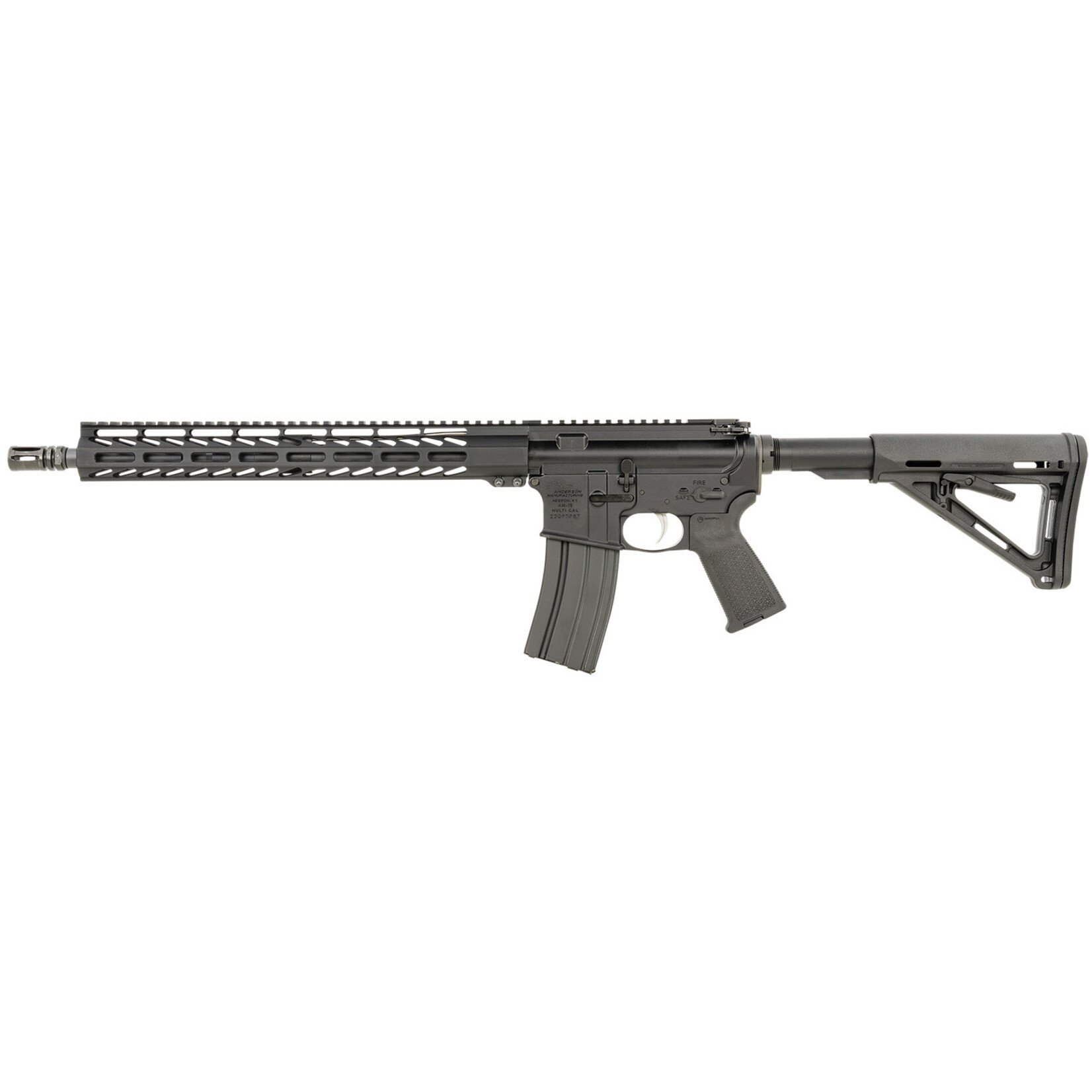 ANDERSON MANUFACTURG Anderson Manufacturing AM-15 Utility Pro 5.56x45mm NATO 30+1 16", Black, 15" M-Lok, Magpul Grip & Carbine Stock, A2 Flash Hider