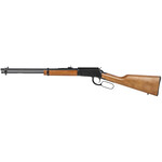 Rossi Rossi Rio Bravo Lever Action 22 LR Caliber with 15+1 Capacity, 18" Round Barrel, Polished Black Metal Finish & German Beechwood Stock Right Hand (Full Size)