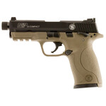 Smith & Wesson Smith & Wesson M&P Compact Compact Frame 22 LR 10+1, 3.60" Black Steel Threaded Barrel, Black Serrated Slide Flat Dark Earth Cerakote, Polymer Frame w/Picatinny Rail Frame, FDE Textured Grip, Ambidextrous Manual Safety, Right Hand