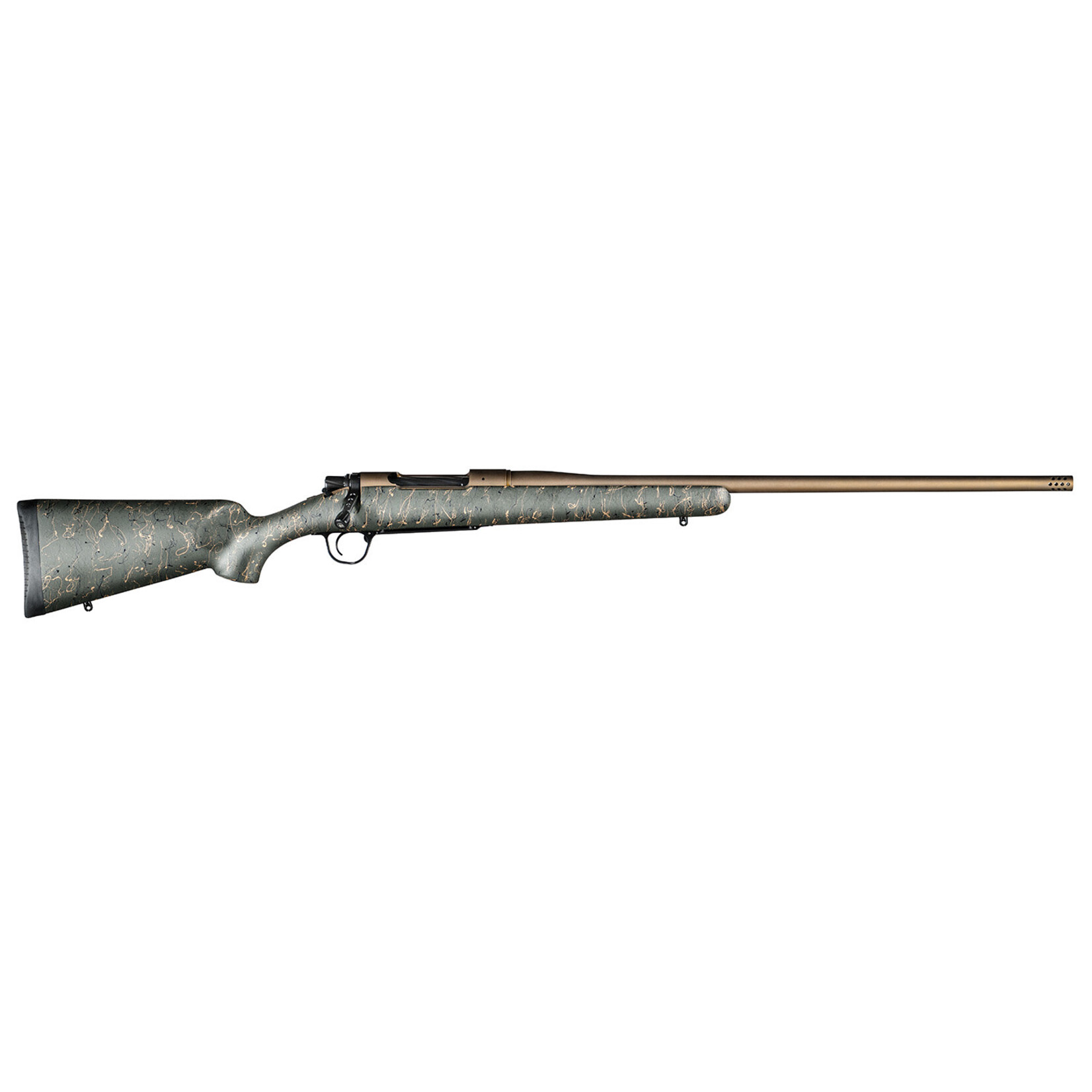 Christensen Arms Christensen Arms Mesa 300 Win Mag 3+1 24" Threaded Barrel, Burnt Bronze Cerakote, Green with Black/Tan Webbing Stock