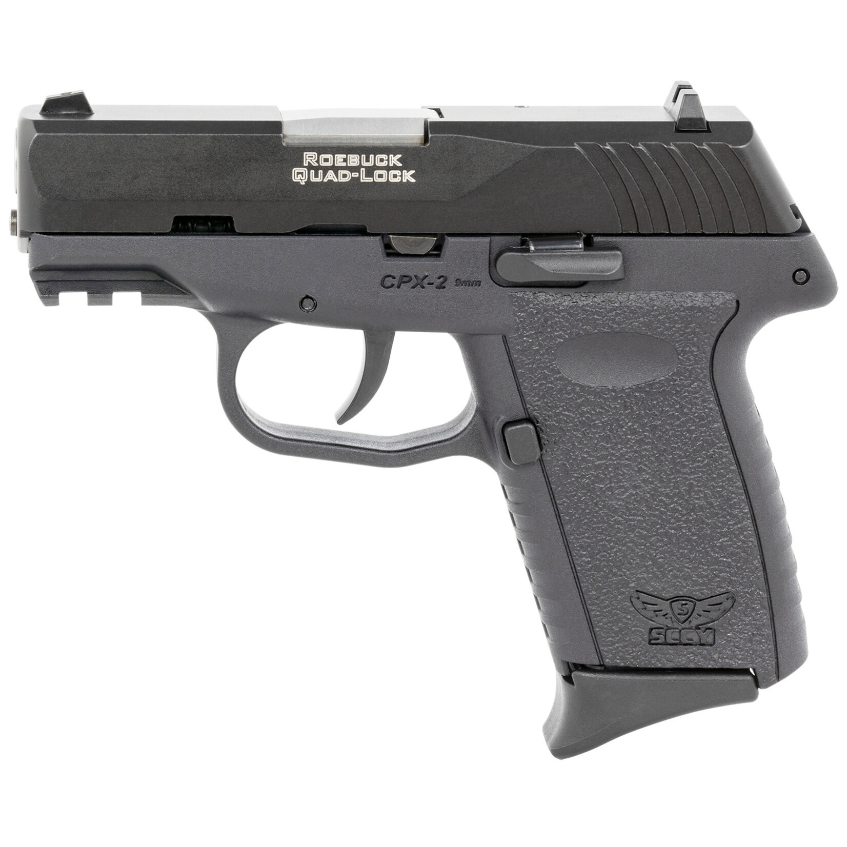 SCCY SCCY Industries CPX-2 Gen3 9mm Luger Caliber with 3.10" Barrel, 10+1 Capacity, Black Finish Picatinny Rail Frame, Serrated Black Nitride Stainless Steel Slide, Polymer Grip & No Manual Thumb Safety