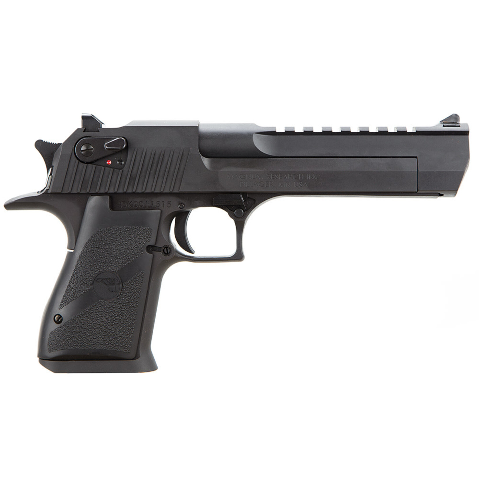 Magnum Research Magnum Research Desert Eagle Mark XIX 44 Rem Mag 8+1, 6" Black Carbon Steel w/Picatinny Rail Barrel, Black Serrated Carbon Steel Slide & Frame w/Beavertail, Black Rubber Grip, Ambidextrous Safety, Right Hand