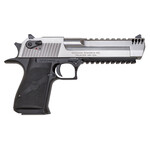 Magnum Research Magnum Research Desert Eagle Mark XIX L6 50 AE 7+1, 6" Stainless Steel w/Integral Muzzle Brake & Picatinny Rail Barrel & Serrated Slide, Black Anodized Aluminum Frame w/Beavertail & Picatinny Rail, Black Polymer Grip, Ambidextrous Safety,