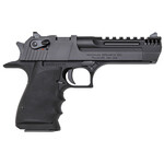 Magnum Research Magnum Research Desert Eagle L5 44 Rem Mag 8+1, 5" Black Steel w/Integral Muzzle Brake & Picatinny Rail Barrel, Black Serrated Carbon Steel Slide, Black Anodized Aluminum Frame w/Beavertail, Black Hogue Finger Groove Grip, Ambidextrous Safety