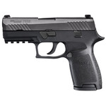 SIG SAUER Sig Sauer P320 Compact 9mm Luger 15+1, 3.90" Carbon Steel Barrel, Black Nitron Serrated Slide & Black Stainless Steel Frame w/Picatinny Rail, Black Polymer Grips