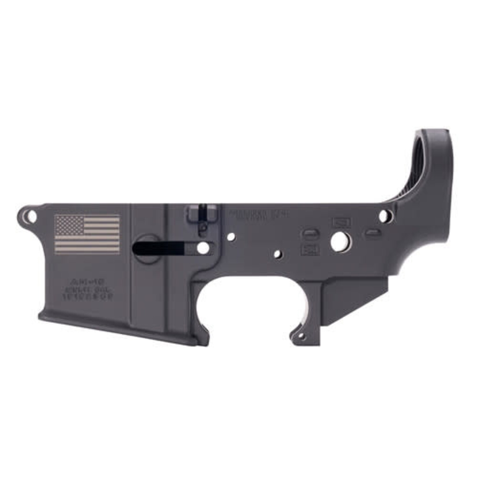ANDERSON MANUFACTURG Anderson Manufacturing AM-15 Stripped Lower Receiver, No Logo with American Flag