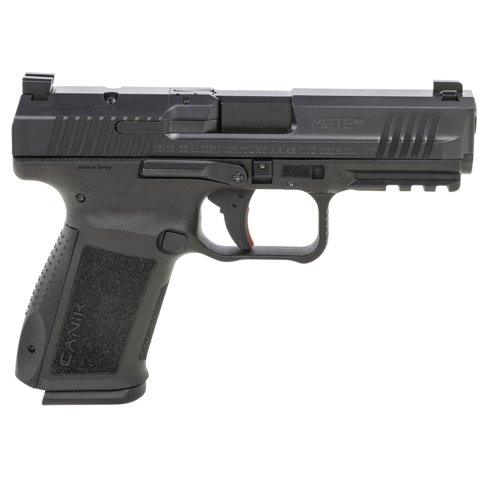 Canik Canik Mete SF Compact 9mm Luger 15+1 4.08" Black Steel Barrel, Black Nitride Optic Ready/Serrated Slide, Black Polymer Frame w/Beavertail & Picatinny Rail, Ambidextrous