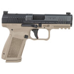 Canik Canik Mete SF Compact 9mm Luger 15+1, 4.19" Black Steel Barrel, Black Nitride Optic Ready/Serrated Slide, Flat Dark Earth Polymer Frame w/Beavertail & Picatinny Rail, Ambidextrous