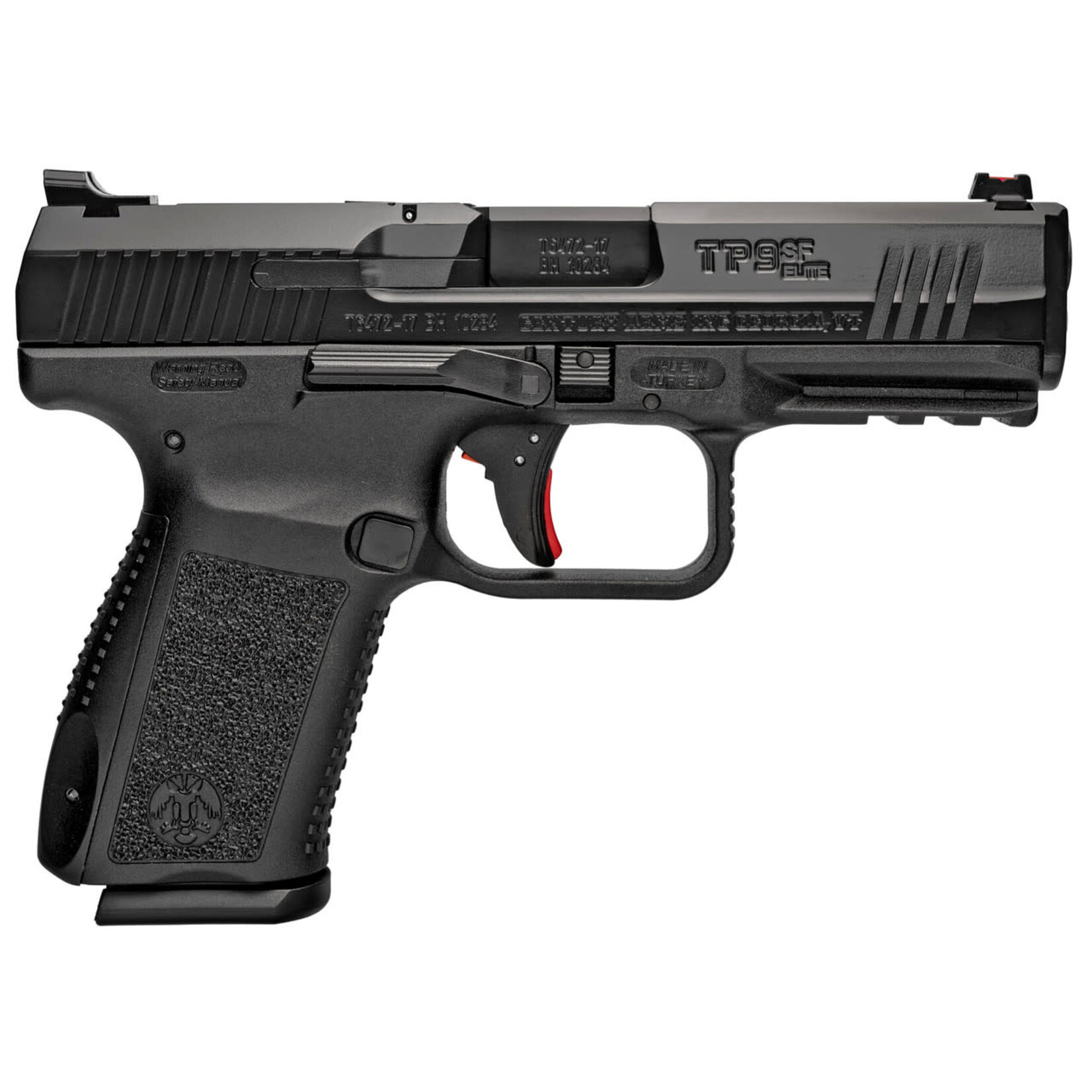 Canik Canik TP9SF Elite 9mm Luger Semi Auto Pistol 4.19" Match Grade Barrel 15 Rounds Fiber Optic Front Sight Polymer Frame Black Finish