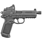 FN America FN FNX Tactical 45 ACP 5.30" Threaded Barrel 15+1, Matte Black Polymer Frame With Mounting Rail, Optic Cut Matte Stainless Steel Slide, Ambidextrous Safety, Includes Viper Red Dot