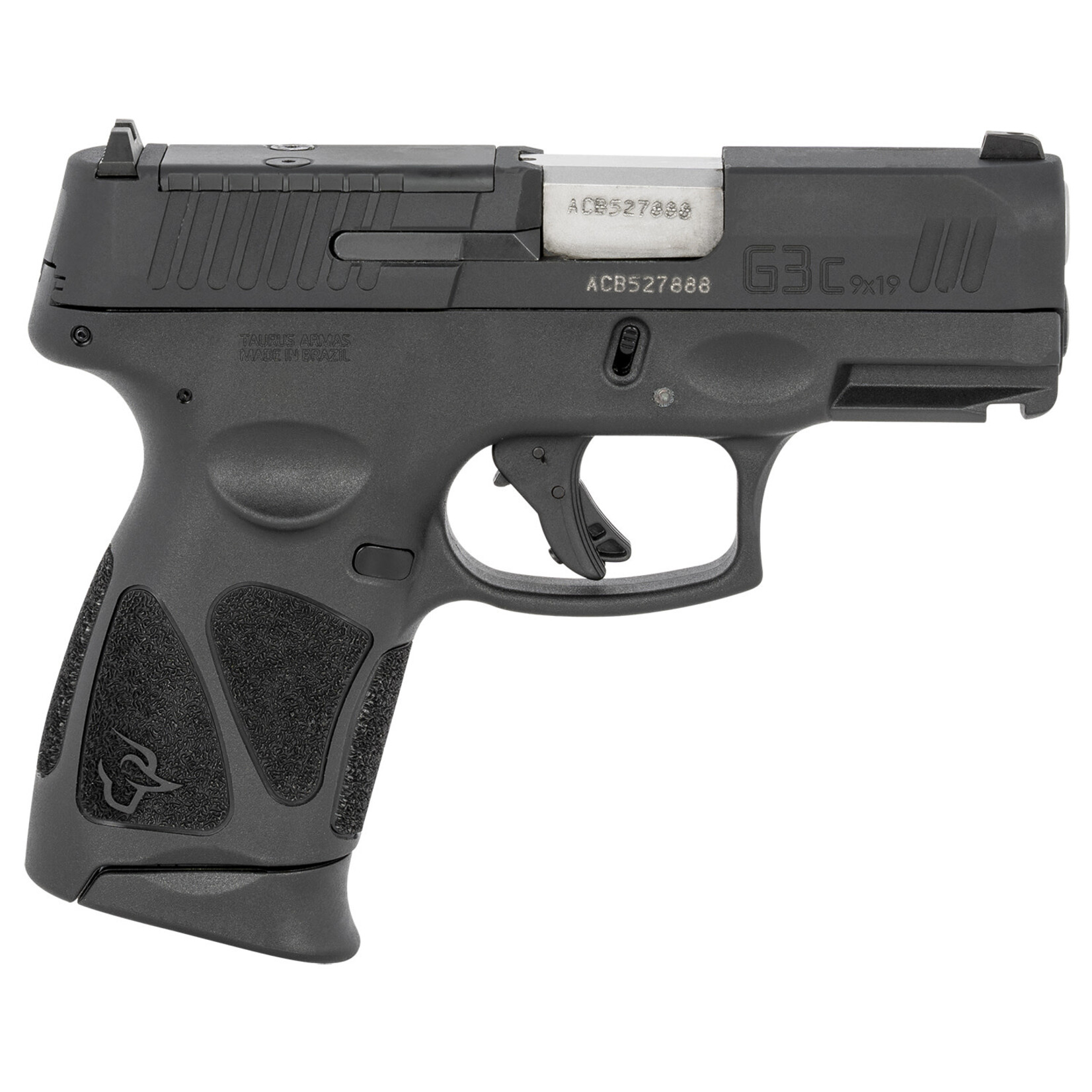 Taurus Taurus G3C 9mm Luger 12+1 3.26" Matte Stainless Steel Barrel, Matte Black Tenifer Optic Cut/Serrated Slide, Black Polymer Frame w/Picatinny Rail, Black Polymer Grips
