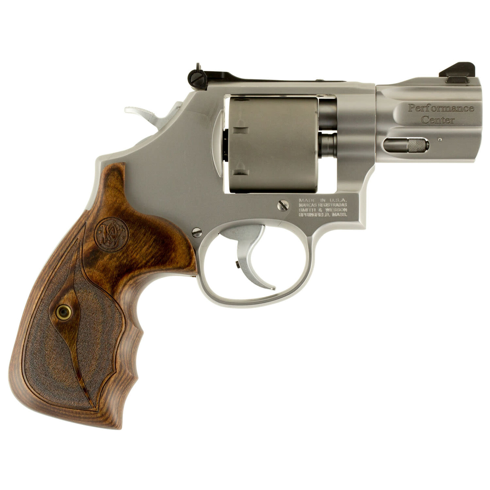 Smith & Wesson USED - Smith & Wesson Model 986 Performance Center 9mm Luger Stainless Steel 2.50" Custom Barrel With Recessed Precision Crown, 7rd Titanium Unfluted Cylinder, Stainless Steel L-Frame, Bossed Mainspring