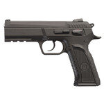 Tanfoglio Tanfoglio IFG Defiant Force Plus 9mm Luger Caliber with 4.40" Barrel, 16+1 Capacity, Overall Black Finish, Picatinny Rail/Beavertail Frame, Serrated Steel Slide & Polymer Grip