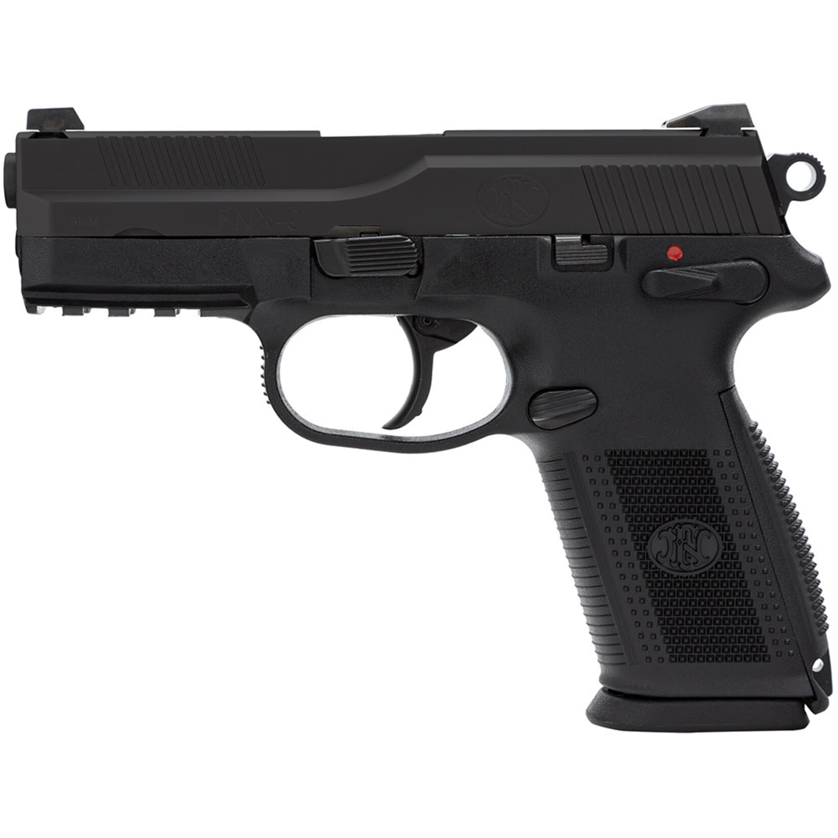 FN America FN FNX 9mm Luger 17+1 4" Black Steel Barrel, Matte Black Serrated Steel Slide, Matte Black Polymer Frame w/Picatinny Rail, Black Interchangeable Backstrap Grip, Ambidextrous