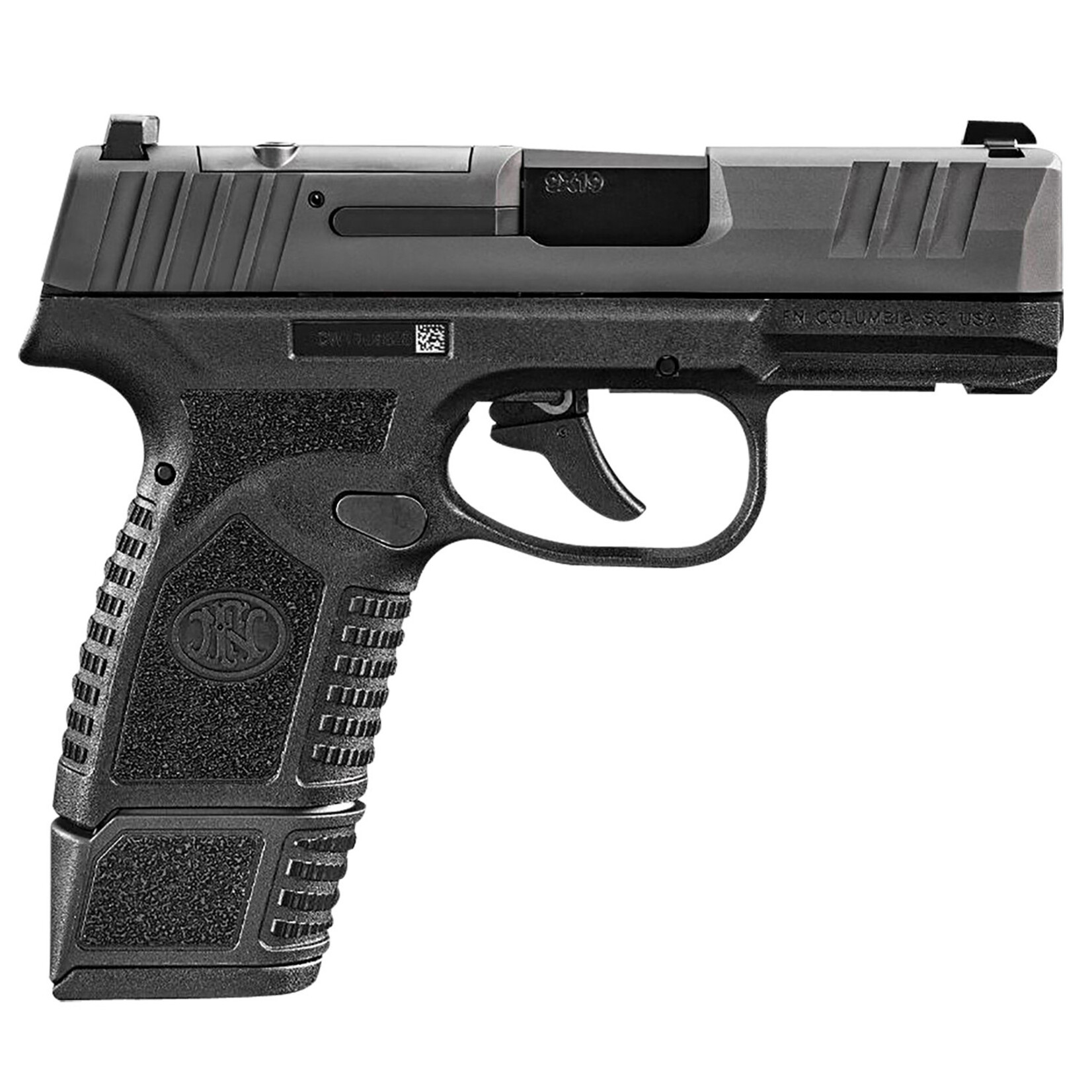 FN America FN Reflex MRD 9mm Luger 11+1/15+1 3.30" Black Target Crown Steel Barrel, Black PVD Optic Ready/Serrated Slide, Black Polymer Frame w/Accessory Rail, Black Stippled Polymer Grip Ambidextrous