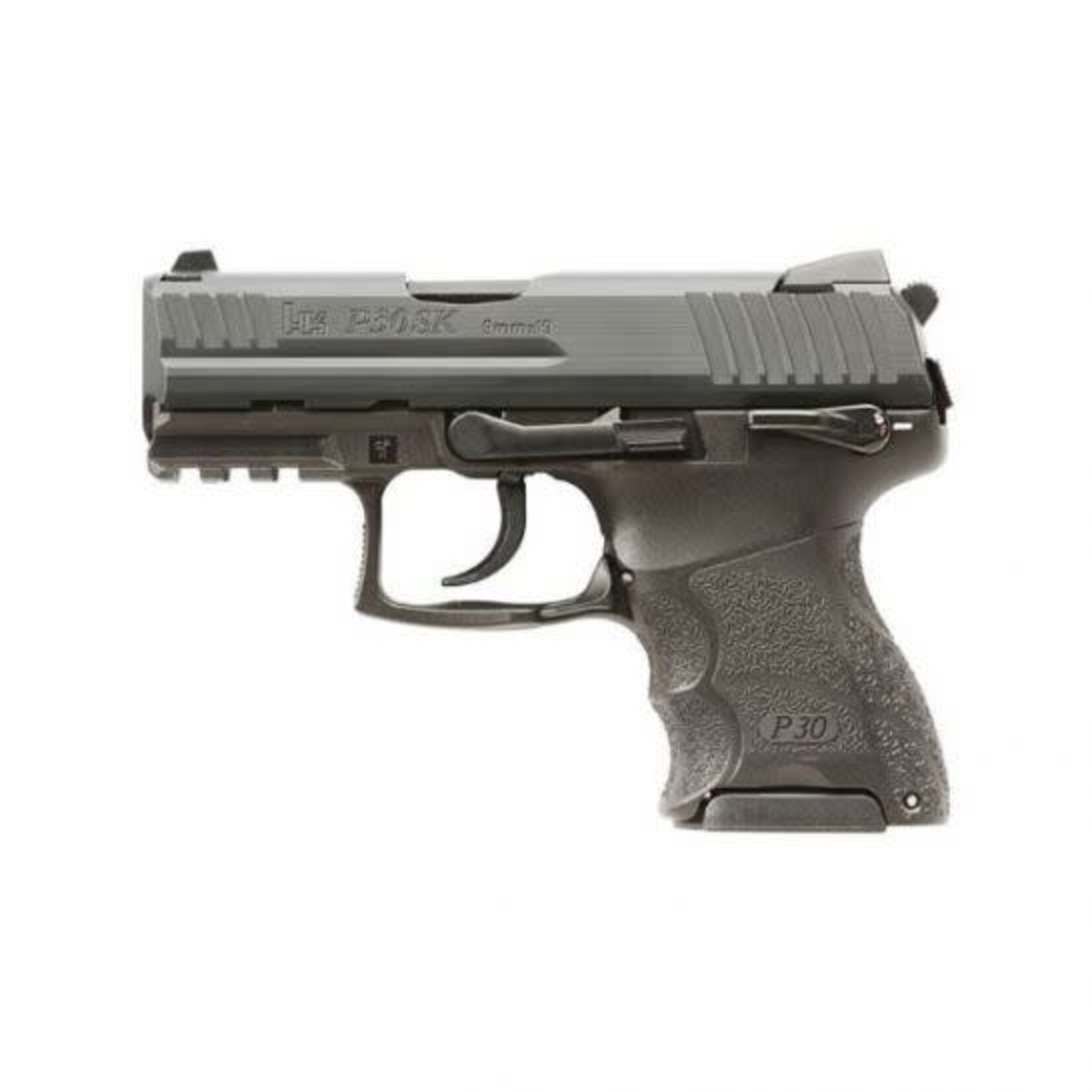HK HK P30 SK Subcompact V3 SA/DA 9mm 3.27" 10+1 or 13+1, Black Finish with Picatinny Rail Frame, Serrated Steel Slide, Finger Grooved Interchangeable Backstrap Grip & Night Sights Includes 3 Mags