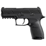 SIG SAUER Sig Sauer P320 *MA Compliant Compact Frame 9mm Luger 10+1, 3.90" Black Carbon Steel Barrel, Black Nitron Serrated Stainless Steel Slide, Black Stainless Steel Frame w/Picatinny Rail, Black Polymer Grip, Manual Safety, Right Hand