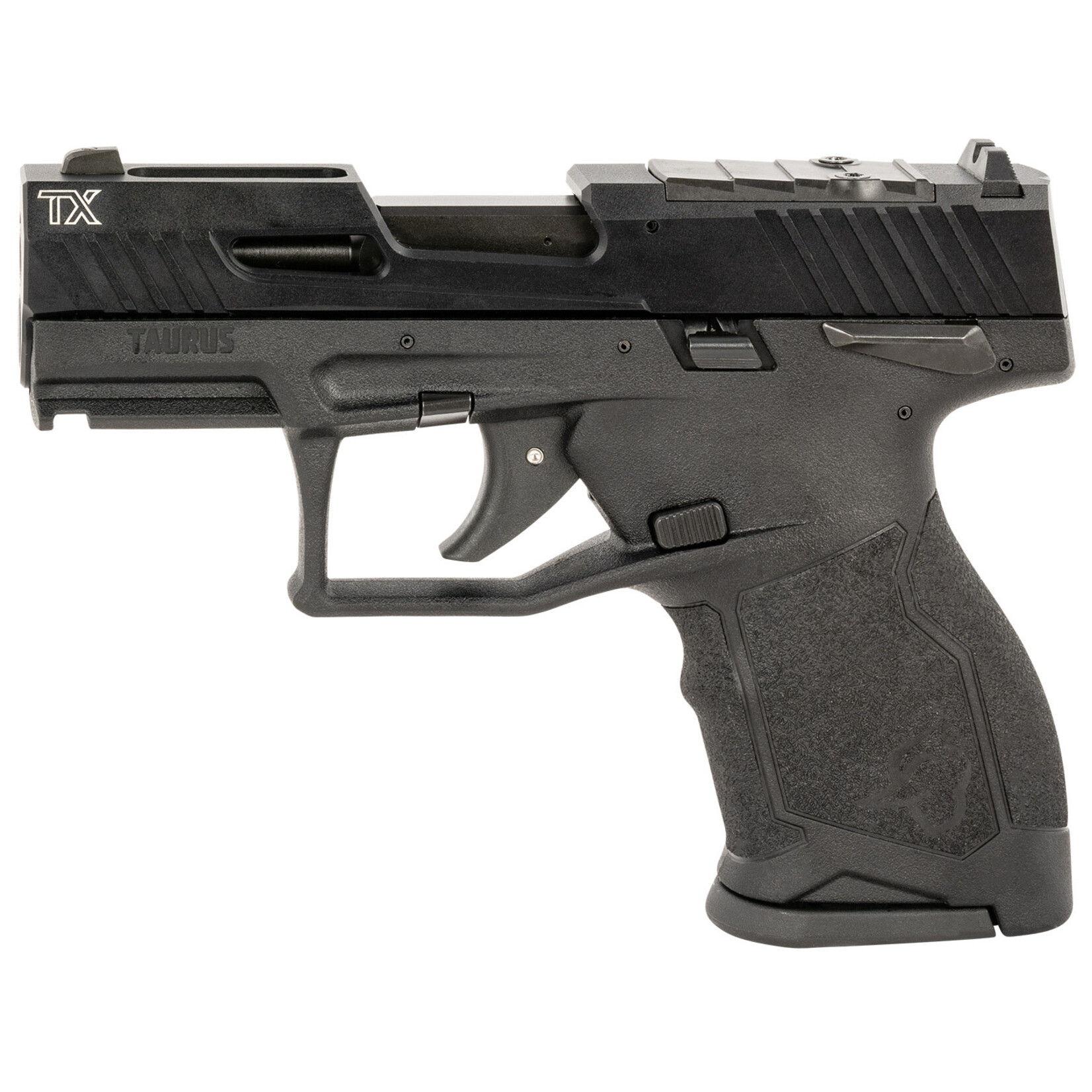 Taurus Taurus TX22C Compact Frame 22 LR 13+1, 3.60" Matte Black Steel Threaded Barrel, Black Hard Coat Anodized Lightening Cut/Optic Ready/Serrated Slide , Black Polymer Frame w/Picatinny Rail, Black Polymer Grip