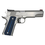 Colt Colt Mfg 1911 Gold Cup Lite 45 ACP Caliber with 5" National Match Barrel, 8+1 Capacity, Stainless Steel Finish Frame, Serrated Slide, Scalloped Blue Checkered G10 Grip & Fiber Optic Front Sight