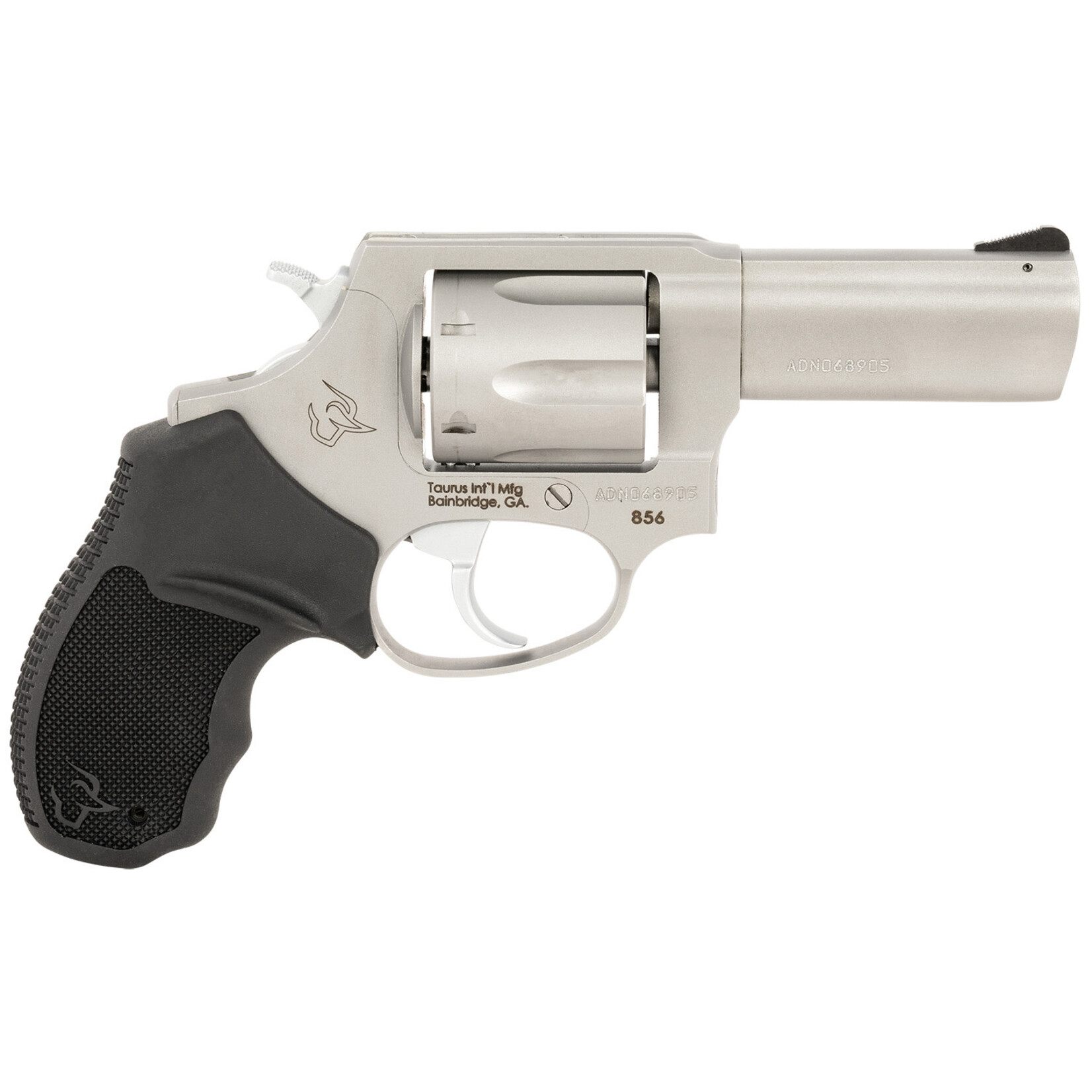 Taurus Taurus 856 T.O.R.O. Small Frame 38 Special +P 6rd 3" Matte Stainless Steel Barrel, Cylinder & Frame, Extended Ejector Rod, Black Rubber Grip, Transfer Bar Safety, Exposed Hammer, Optics Ready