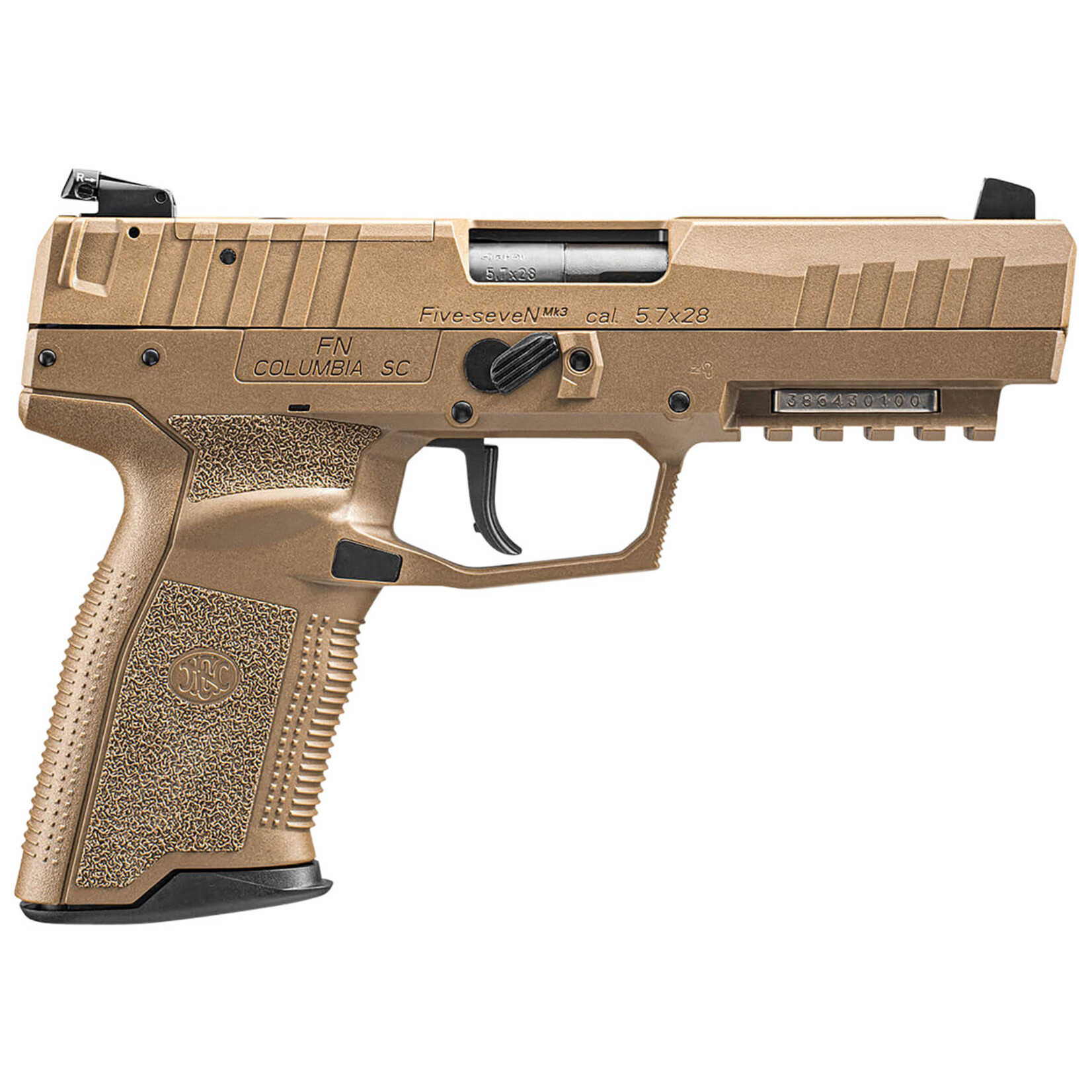 FN America FN Five-seveN MRD 5.7x28mm 4.80" Barrel 20+1 , Flat Dark Earth , Adjustable Sights , Optics Ready