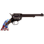 Heritage Manufacturing Heritage Mfg Rough Rider 22 LR 6rd 6.50" Black Oxide Alloy Steel Barrel & Cylinder, Black Oxide Zinc Alloy Frame, USA Eagle Polymer Grip, Manual Safety, Exposed Hammer