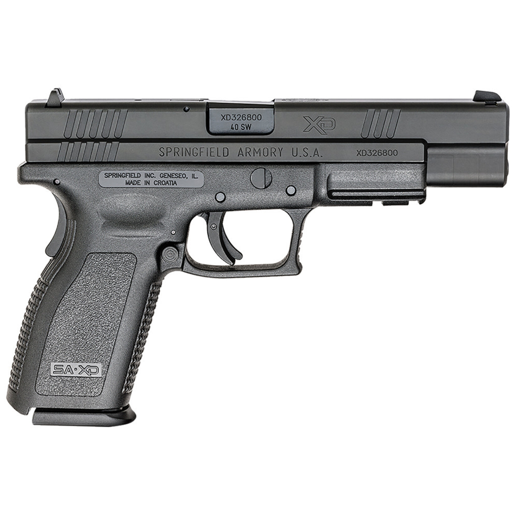 Springfield Armory Springfield Armory XD Tactical *CA Compliant 40 S&W 10+1 5" Black Melonite Steel Barrel & Serrated Steel Slide, Black Polymer Frame w/Picatinny Rail