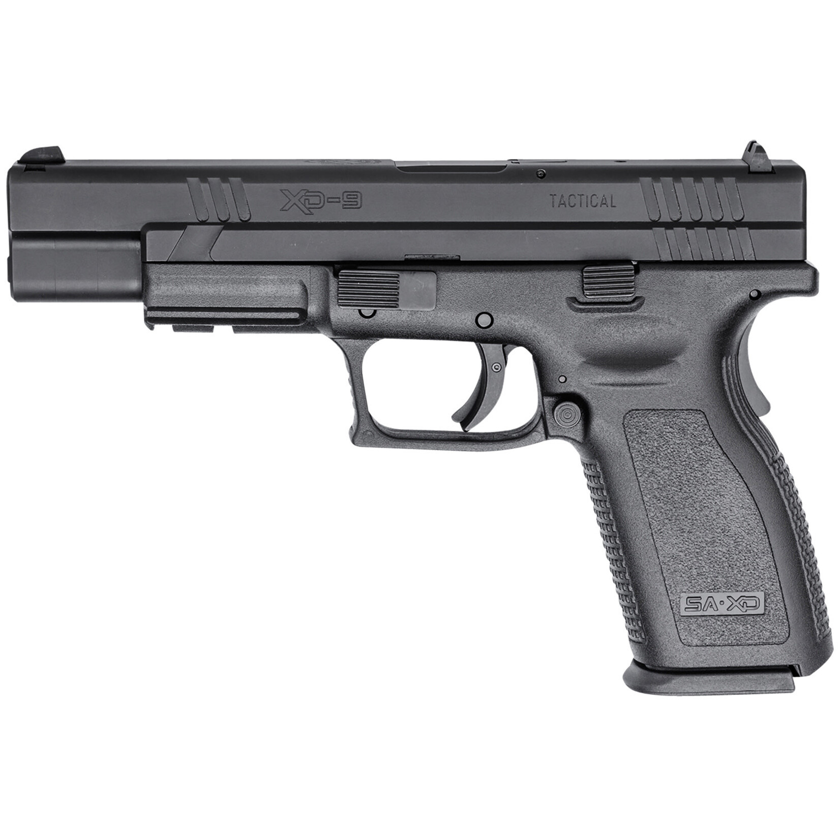 Springfield Armory Springfield Armory XD Tactical *CA Compliant 9mm Luger 10+1, 5" Black Melonite Steel Barrel, Black Melonite Long/Serrated Steel Slide, Black Polymer Frame w/Picatinny Rail
