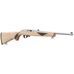 Ruger Ruger 41275 10/22 75th Anniversary Sporter 22 LR 10+1 18.50" Satin Stainless Steel Barrel & Receiver, Natural Wood w/Black Checkering Fixed Stock, Scope Base Adapter