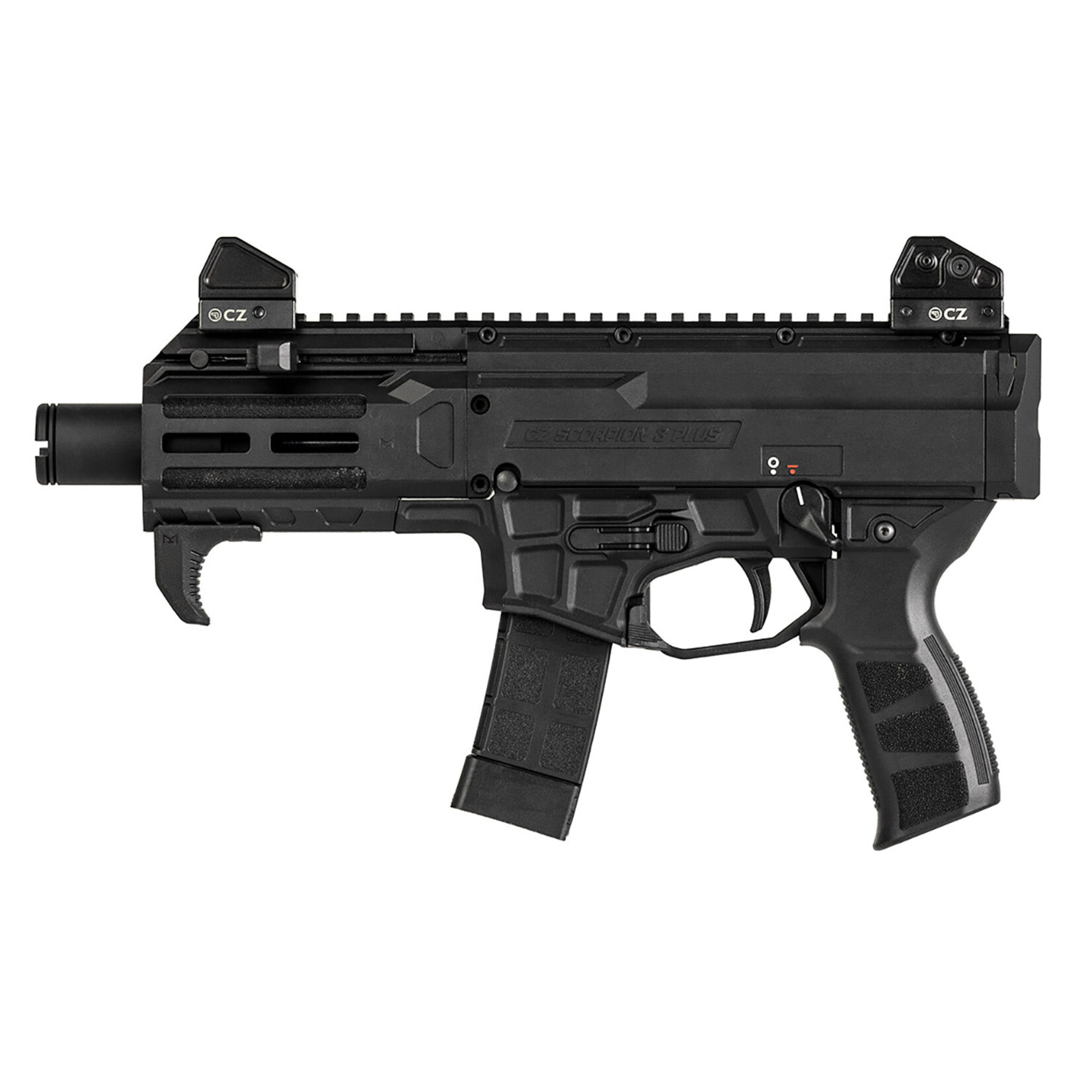 CZ CZ-USA Scorpion 3+ Micro 9mm Luger Caliber with 4.20" Threaded Barrel, 20+1 Capacity, Overall Black Finish & Polymer Receiver/Grip Right Hand