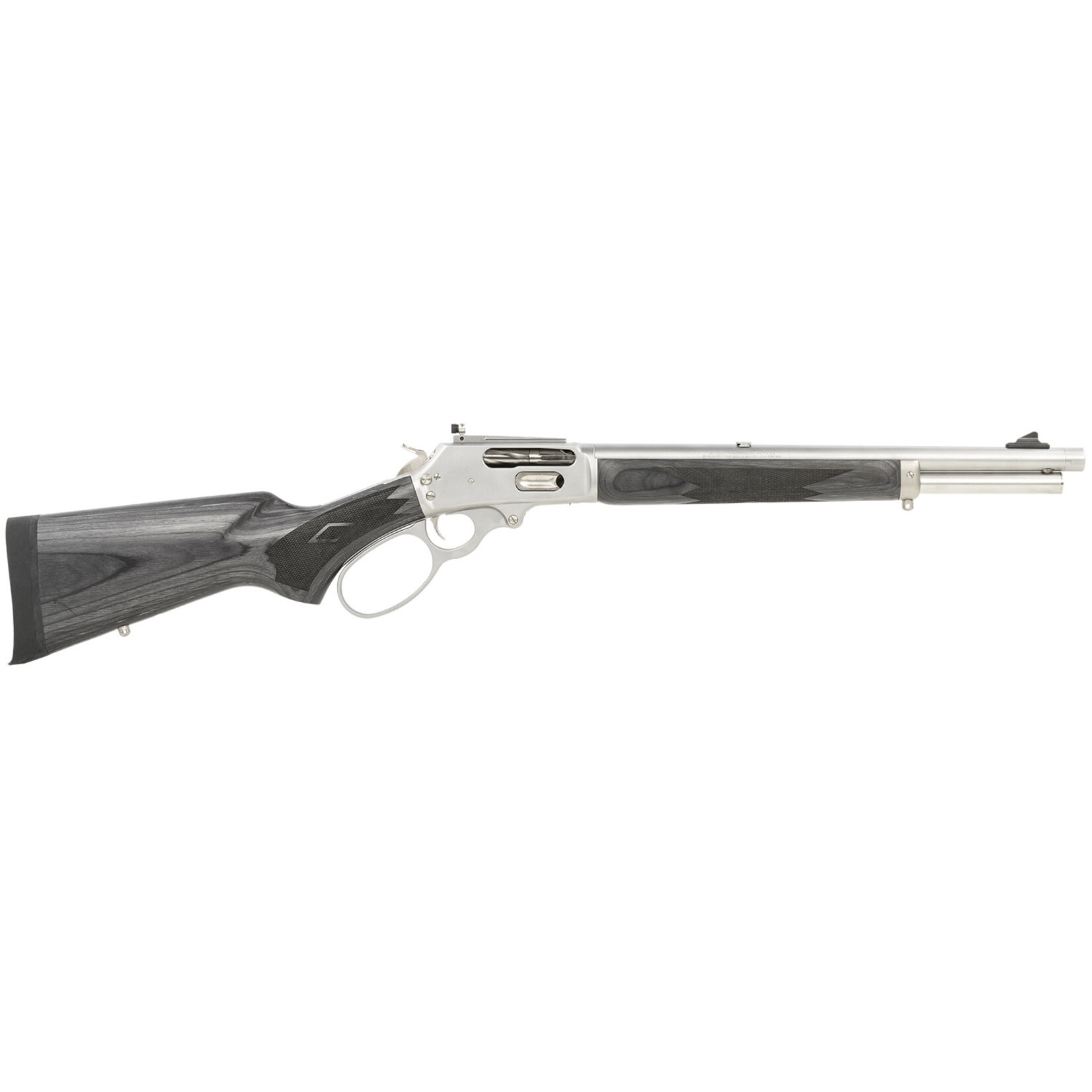 Marlin Marlin 1895 Trapper Full Size 45-70 Gov 5+1 16.10" Polished Stainless Steel Threaded Barrel, Polished Stainless Stainless Steel Receiver, Fixed Black Laminate Stock