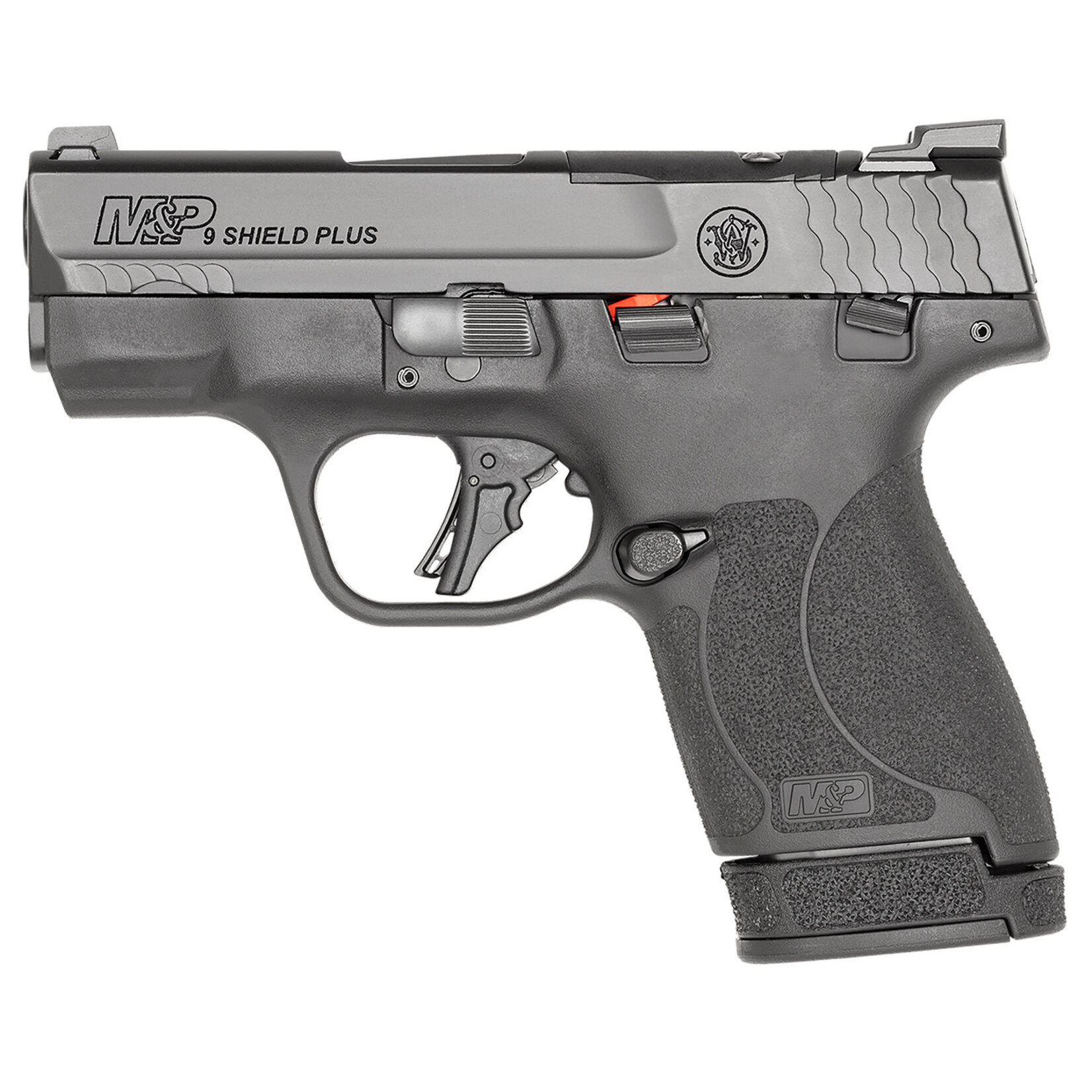 Smith & Wesson Smith & Wesson M&P Shield Plus Micro-Compact Frame 9mm Luger 10+1/13+1, 3.10" Black Armornite Steel Barrel & Optic Cut/Serrated Stainless Steel Slide, Matte Black Polymer Frame, Thumb Safety