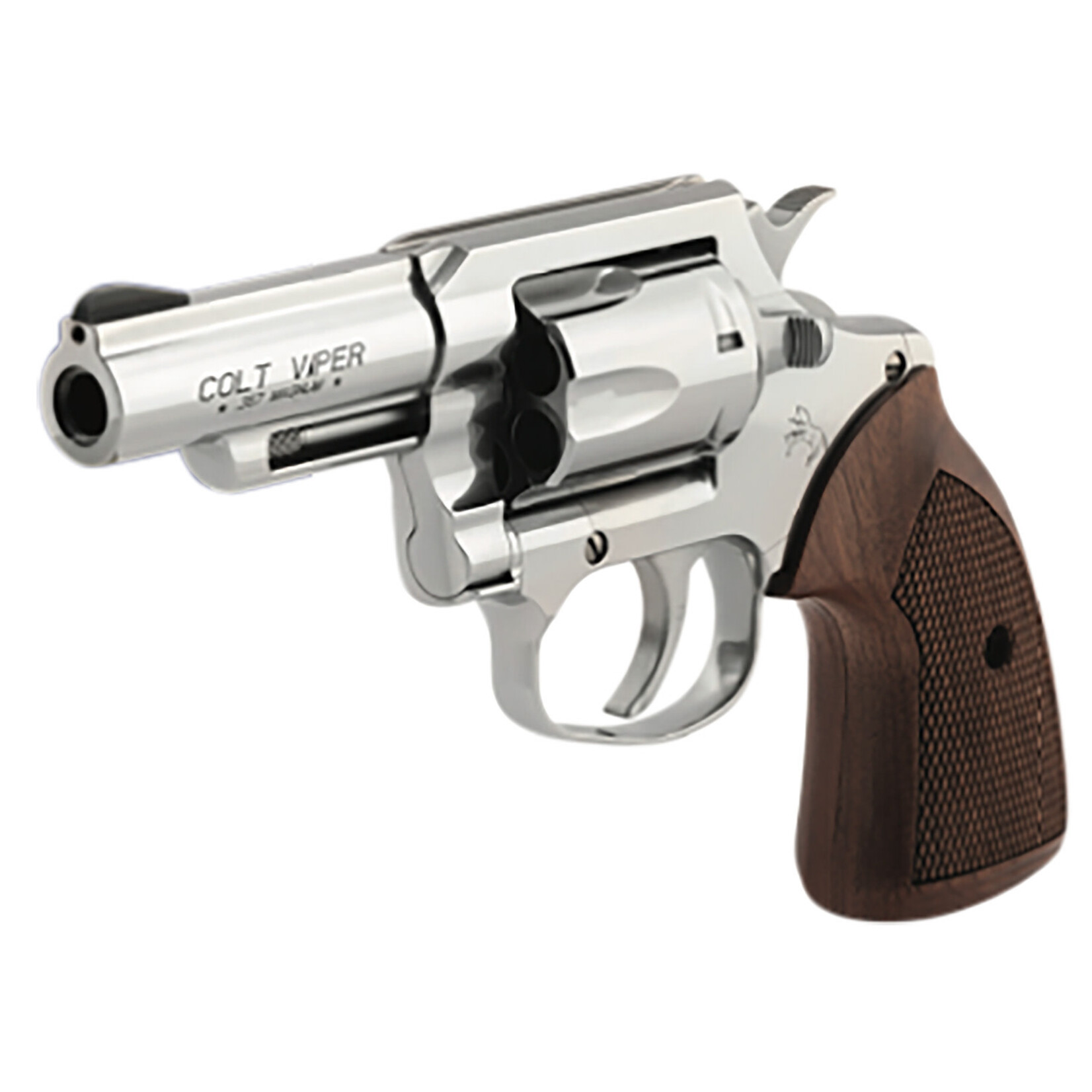 Colt Colt Mfg Viper 357 Mag/38 Special 6rd 3" 1/2 Lug Stainless Steel Barrel, Stainless Steel Cylinder & Frame, American Walnut Grip, Exposed Hammer