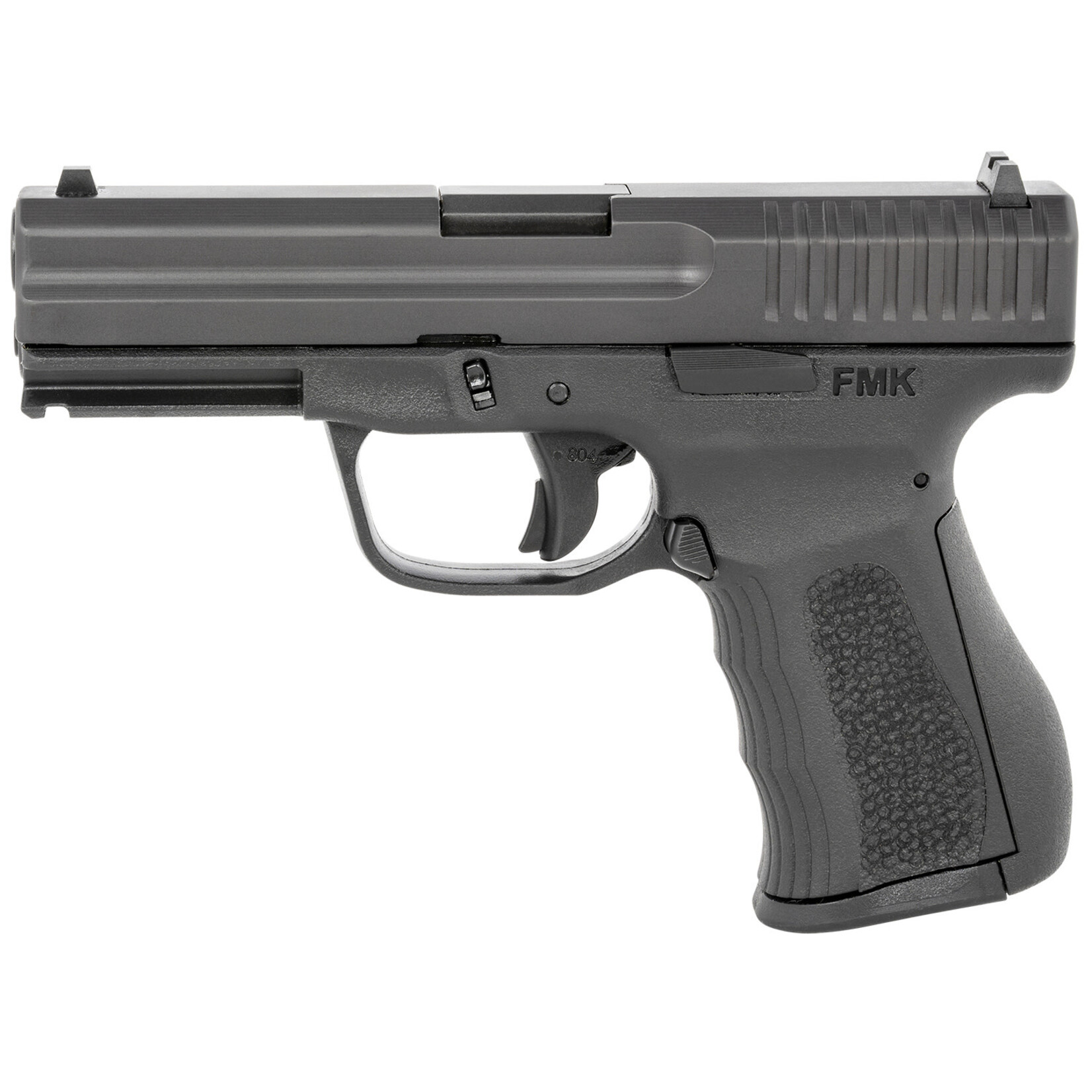 FMK Firearms 9C1 G2 9mm Luger 14+1 4" Black Stainless Steel Barrel, Black Serrated Carbon Steel Slide, Black Polymer Frame w/Picatinny Rail, Black Backstrap Grip