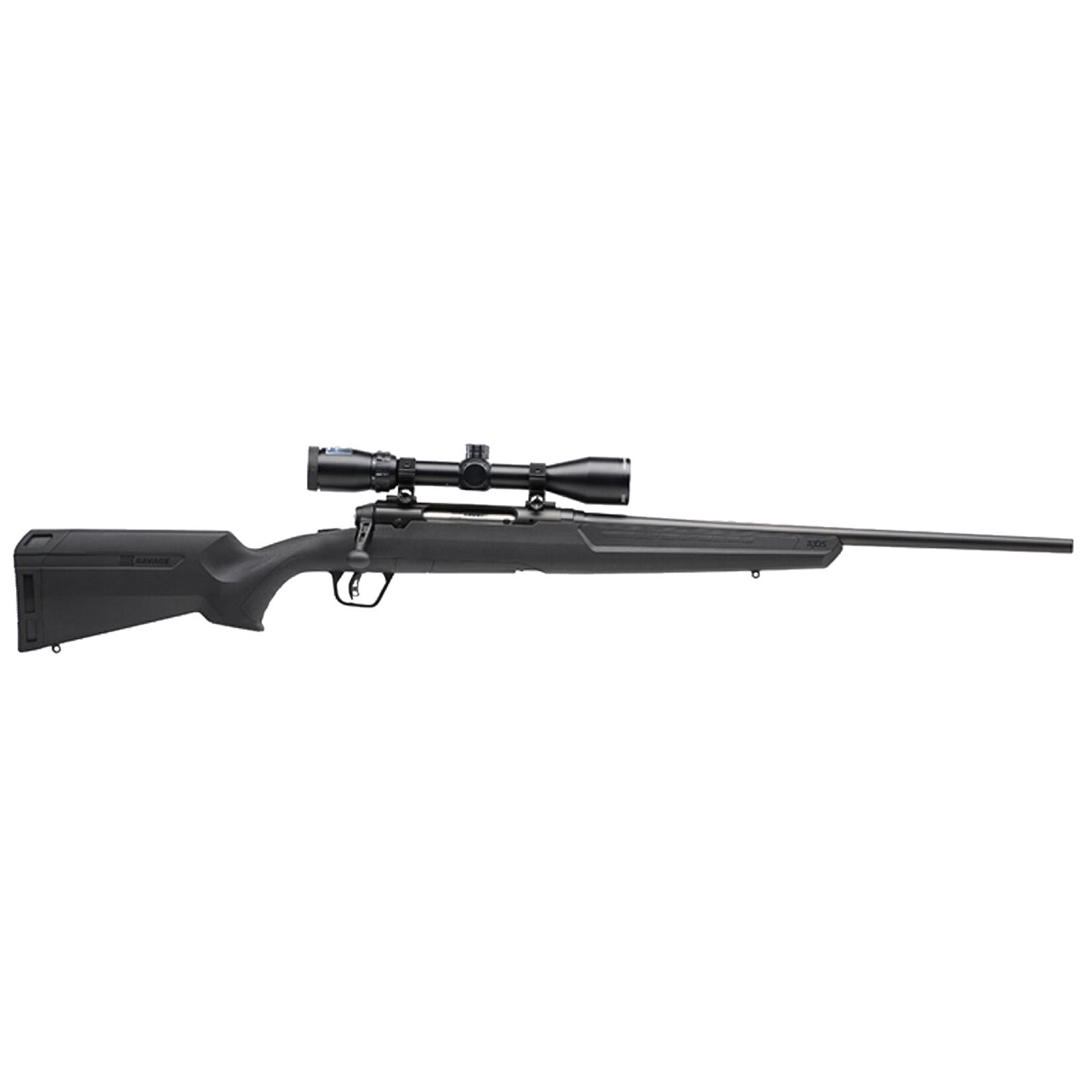 Savage Savage Arms Axis II XP Compact 243 Win 4+1 20" Matte Black Button-Rifled Barrel, Drilled & Tapped Carbon Steel Receiver, Matte Black Fixed Synthetic Stock, Bushnell Banner 3-9x40mm