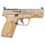 Smith & Wesson Smith & Wesson M&P M2.0 Compact 9mm Luger 15+1, 4" Stainless Steel Barrel & Optic Cut/Serrated Stainless Steel Slide, Flat Dark Earth Polymer Frame w/Picatinny Rail