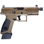 Beretta Beretta USA APX A1 Tactical Full Size Frame 9mm Luger 21+1 4.80" Black Threaded Tip-Up Barrel, Black Bruniton Optic Ready/Serrated Steel Slide, Flat Dark Earth Polymer Frame w/Picatinny Rail, Ambidextrous