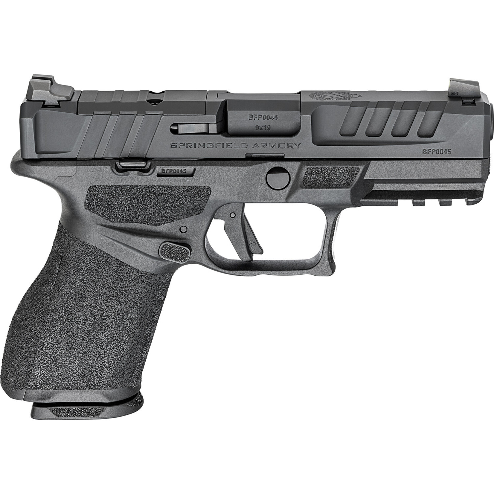 Springfield Armory Springfield Armory Echelon Compact Frame 9mm 18+1 4" Black Melonite Steel Barrel, Black Melonite Optic Ready/Serrated Steel Slide, Black Polymer Frame w/Picatinny Rail, Black Polymer Grip