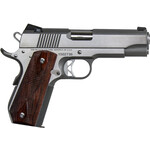 Dan Wesson Commander Classic *CA Compliant 45 ACP 8+1 4.25" Stainless Match Grade Barrel, Brushed Stainless Steel Serrated Slide & Bobtail Frame, Wood Grip, Ambidextrous